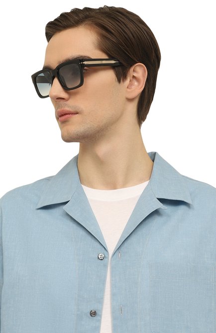 Мужские солнцезащитные очки DAVID BECKHAM синего цвета, арт. DB7100 807 F9 | Фото 2 (Кросс-КТ: С/з-мужское; Оптика Гендер: оптика-мужское)