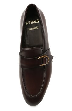 Мужские кожаные лоферы W.GIBBS темно-коричневого цвета, арт. 0801049/2047 | Фото 5 (Материал внешний: Кожа; Мужское Кросс-КТ: Лоферы-обувь; Материал внутренний: Натуральная кожа; Стили: Классический)