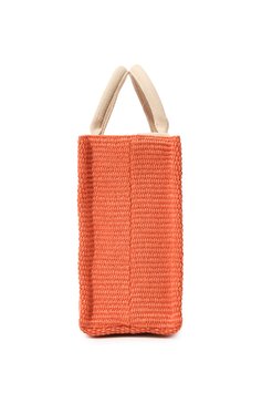 Женский сумка-тоут basket small MARNI оранжевого цвета, арт. SHMP0077U0/P3860 | Фото 4 (Сумки-технические: Сумки-шопперы; Материал сплава: Проставлено; Материал: Текстиль; Драгоценные камни: Проставлено; Размер: small)