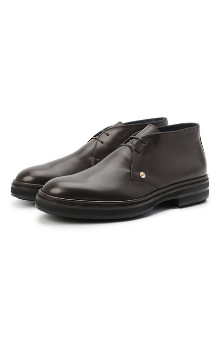 Мужские кожаные ботинки ZILLI коричневого цвета, арт. MDU-A095/003 | Фото 1 (Подошва: Массивная; Мужское Кросс-КТ: Ботинки-обувь, Дезерты-обувь; Материал внутренний: Текстиль; Материал внешний: Кожа; Материал утеплителя: Без утеплителя; Региональные ограничения белый список (Axapta Mercury): RU)