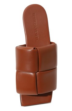 Женские кожаные шлепанцы patch BOTTEGA VENETA коричневого цвета, арт. 741259/VBSD0 | Фото 6 (Подошва: Платформа; Материал внутренний: Натуральная кожа; Материал сплава: Проставлено; Драгоценные камни: Проставлено)