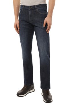 Мужские джинсы CANALI темно-синего цвета, арт. 91700/PD00250 | Фото 3 (Силуэт М (брюки): Прямые; Кросс-КТ: Деним; Материал сплава: Проставлено; Нос: Не проставлено; Материал внешний: Хлопок)