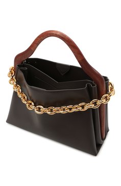 Женская сумка mount small BOTTEGA VENETA темно-коричневого цвета, арт. 667410/V12J2 | Фото 5 (Сумки-технические: Сумки top-handle; Материал: Натуральная кожа; Размер: small)