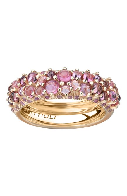 Женские кольцо candy MATTIOLI бесцветного цвета, арт. MAN10536RZR | Фото 2 (Материал сплава: Розовое золото; Драгоценные камни: Сапфиры)