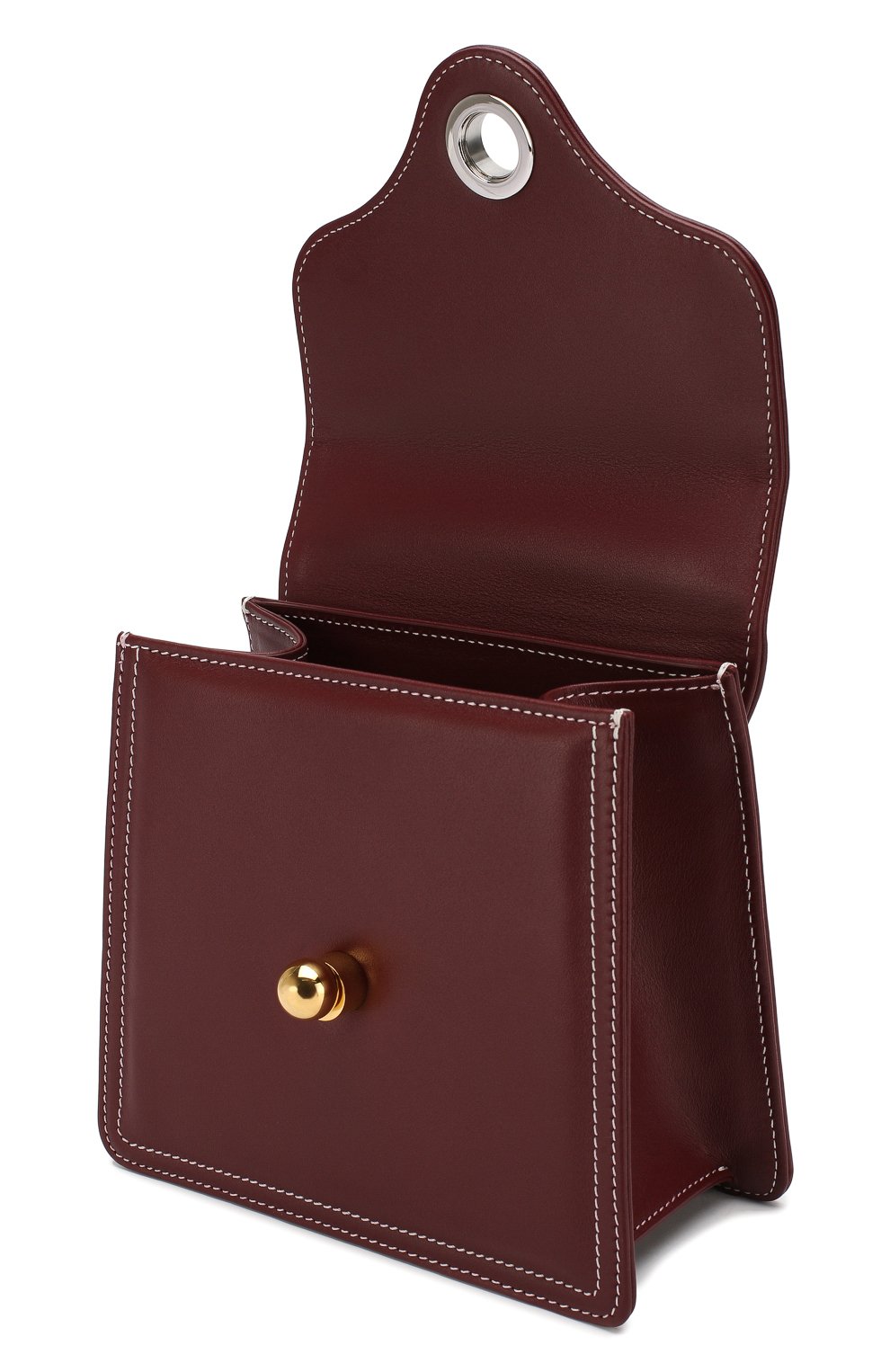 Женская сумка lady RATIO ET MOTUS бордового цвета, арт. REM19FWLB0X-S/G | Фото 4 (Сумки-технические: Сумки top-handle; Материал: Натуральная кожа; Размер: mini)