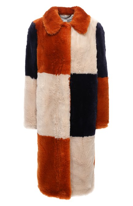 Женская шуба STELLA MCCARTNEY разноцветного цвета, арт. 601930/SPB09 | Фото 1 (Материал подклада: Вискоза; Длина (верхняя одежда): До колена; Рукава: Длинные; Материал внешний: Синтетический материал; Стили: Кэжуэл; Женское Кросс-КТ: Экомех)