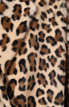 Женская шуба из меха козлика JULIA DILUA леопардового цвета, арт. 2022-0121 | Фото 5 (Женское Кросс-КТ: Мех; Рукава: Длинные; Стили: Гламурный; Материал внешний: Натуральный мех; Материал сплава: Проставлено; Длина (верхняя одежда): Длинные; Драгоценные камни: Проставлено; Материал подклада: Шелк)