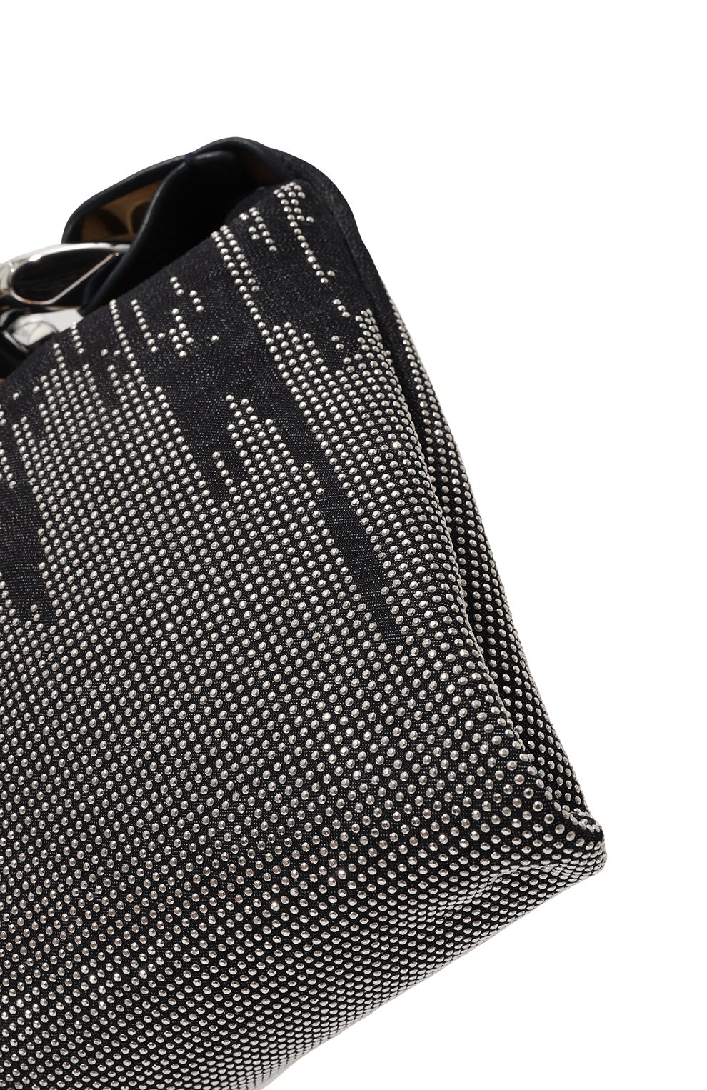 Женская сумка chain hobo small JW ANDERSON черного цвета, арт. HB0531-FA0274 | Фото 3 (Сумки-технические: Сумки top-handle; Материал сплава: Проставлено;  Материал: Текстиль; Драгоценные камни: Проставлено; Размер: small)