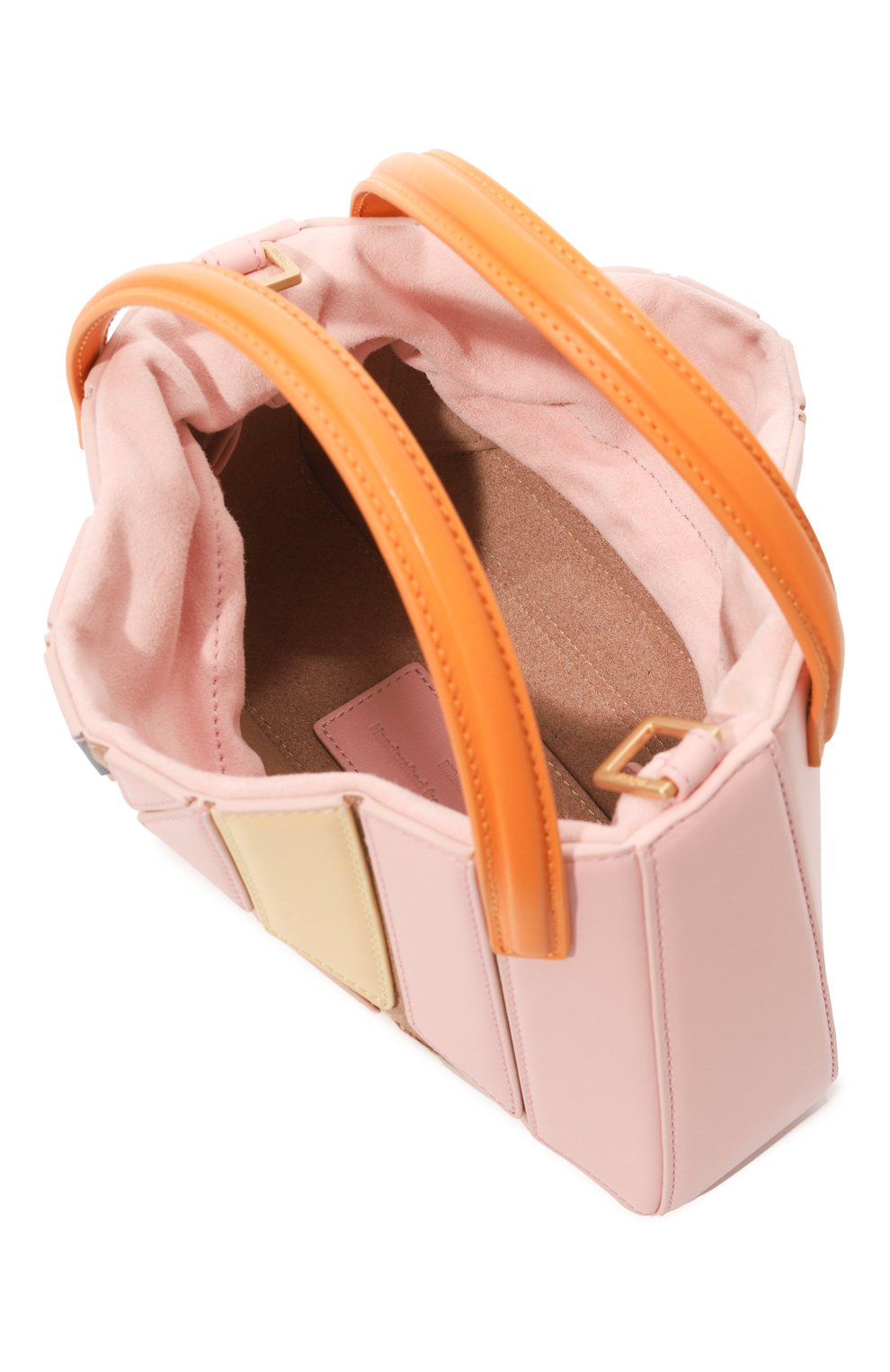 Женская сумка-тоут sera mini MLOUYE светло-розового цвета, арт. 10-030 | Фото 5 (Сумки-технические: Сумки-шопперы; Материал: Натуральная кожа; Материал сплава: Проставлено; Размер: mini; Ремень/цепочка: На ремешке; Драгоценные камни: Проставлено)