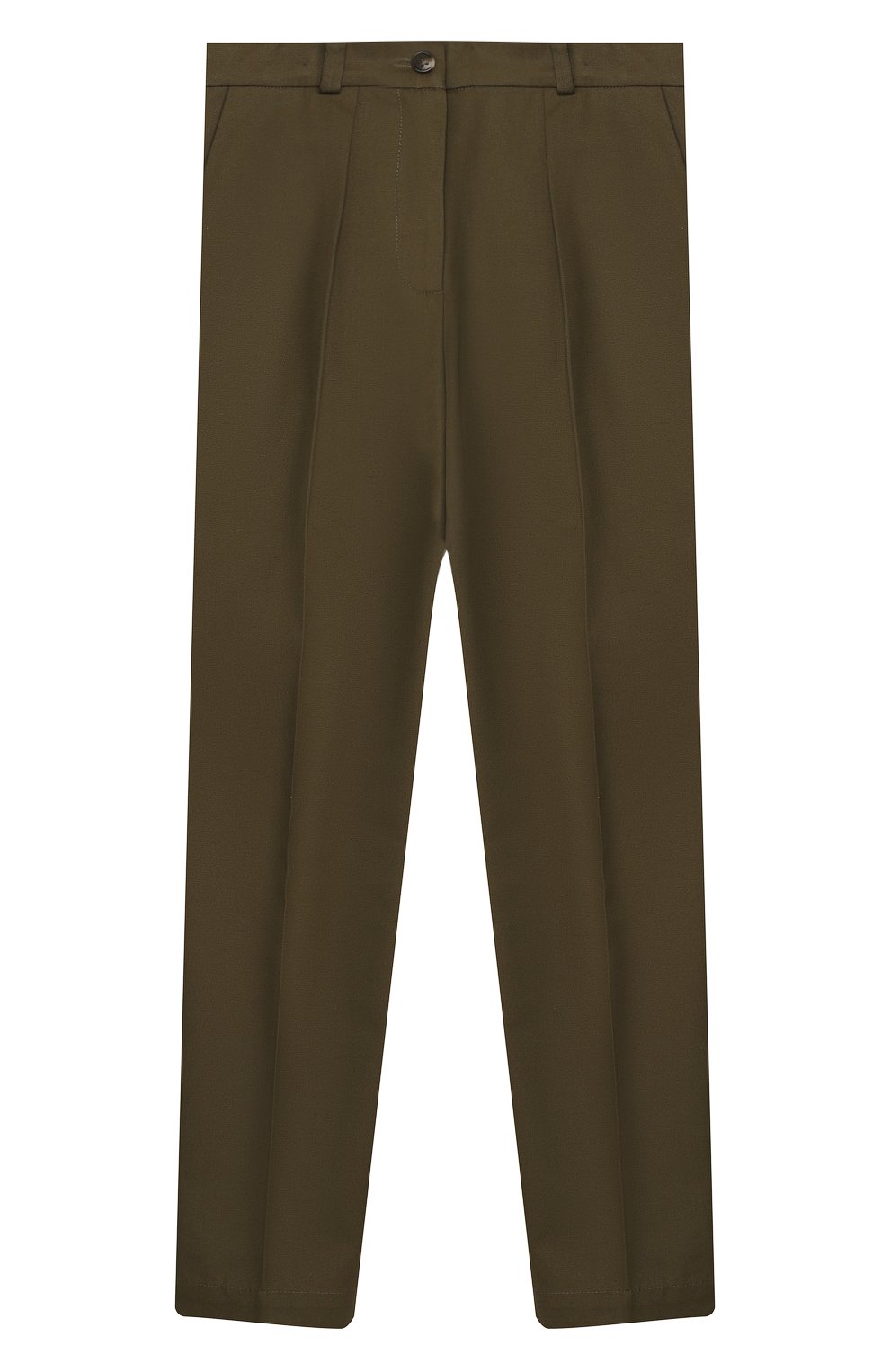 Детские брюки ALEXANDER TEREKHOV хаки цвета, арт. KIDSP020/3023.506/S20 | Фото 1 (Девочки Кросс-КТ: Брюки-одежда)