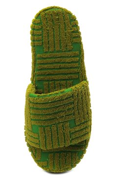 Мужские текстильные шлепанцы resort BOTTEGA VENETA зеленого цвета, арт. 660245/V1MY0 | Фото 6 (Материал внешний: Текстиль; Материал сплава: Проставлено; Нос: Не проставлено; Материал внутренний: Текстиль)