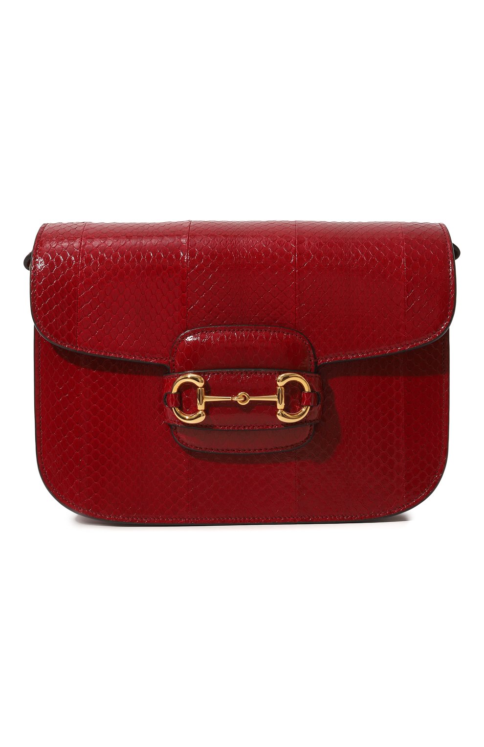 Женская сумка 1955 horsebit small из кожи змеи GUCCI красного цвета, арт. 602204 LYQ0G | Фото 1 (Сумки-технические: Сумки через плечо; Материал: Экзотическая кожа, Натуральная кожа; Ремень/цепочка: На ремешке; Размер: small)