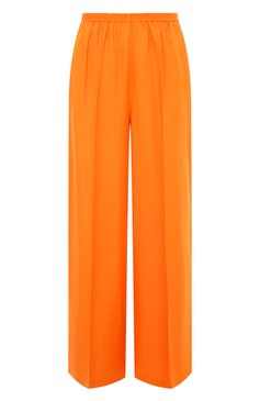 Женские брюки из вискозы FORTE_FORTE оранжевого цвета, арт. 10042 | Фото 1 (Силуэт Ж (брюки и джинсы): Широкие; Длина (брюки, джинсы): Стандартные; Женское Кросс-КТ: Брюки-одежда; Материал внешний: Вискоза; Стили: Кэжуэл)