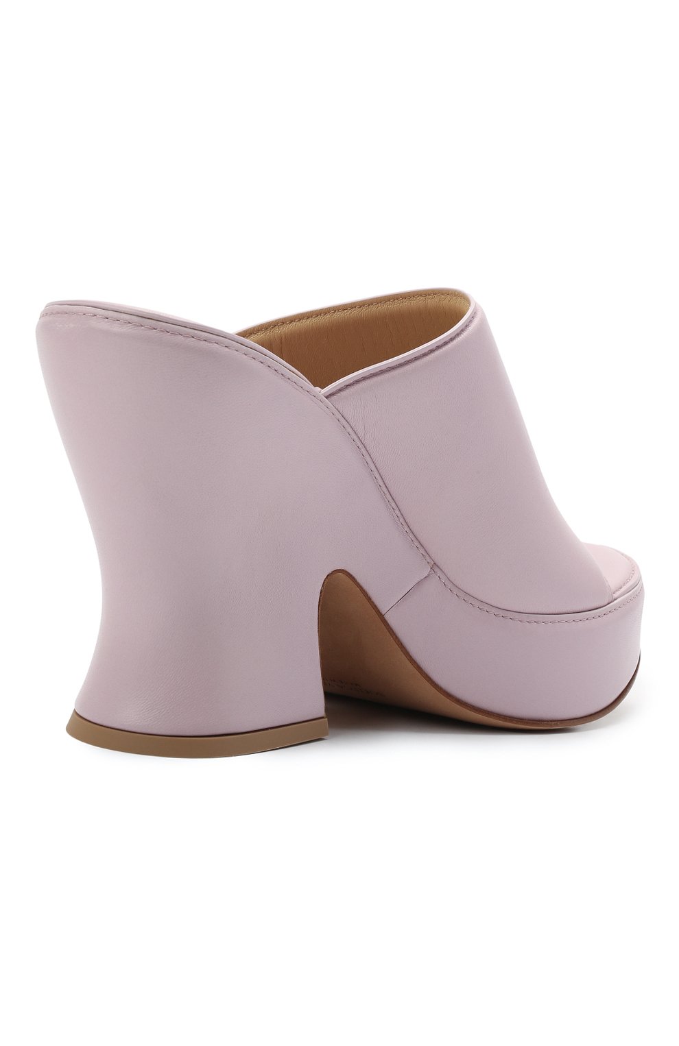 Женские кожаные мюли wedge BOTTEGA VENETA светло-розового цвета, арт. 658979/VBSD0 | Фото 4 (Подошва: Платформа; Каблук высота: Высокий; Материал внутренний: Натуральная кожа; Региональные ограничения белый список (Axapta Mercury): RU; Материал сплава: Проставлено; Каблук тип: Устойчивый; Драгоценные камни: Проставлено)