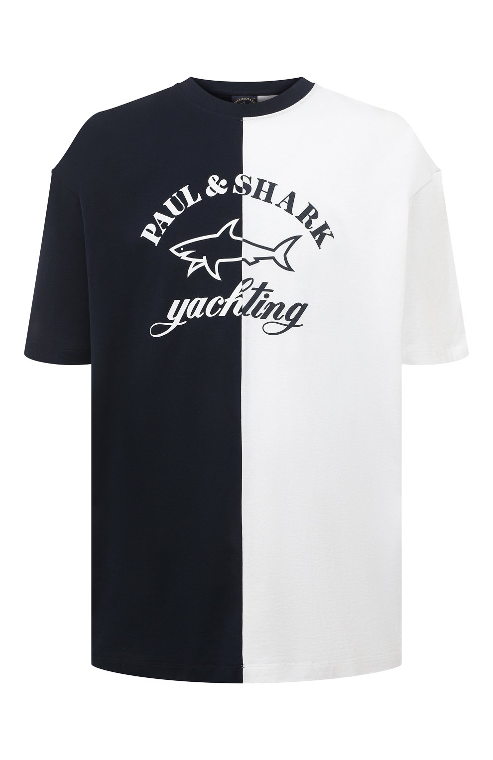 Хлопковая футболка Paul&Shark 23411043, цвет белый, размер 60