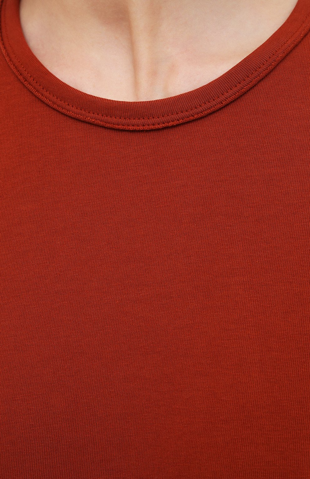 Женская хлопковая футболка RAG&BONE  цвета, арт. WCC21PT025PP25 | Фото 5 (Принт: Без принта; Рукава: Короткие; Длина (для топов): Стандартные; Материал внешний: Хлопок; Женское Кросс-КТ: Футболка-одежда; Стили: Кэжуэл)