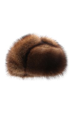 Мужская шапка из меха фишера FURLAND коричневого цвета, арт. 0012210310001300000 | Фото 2 (Материал: Натуральный мех)