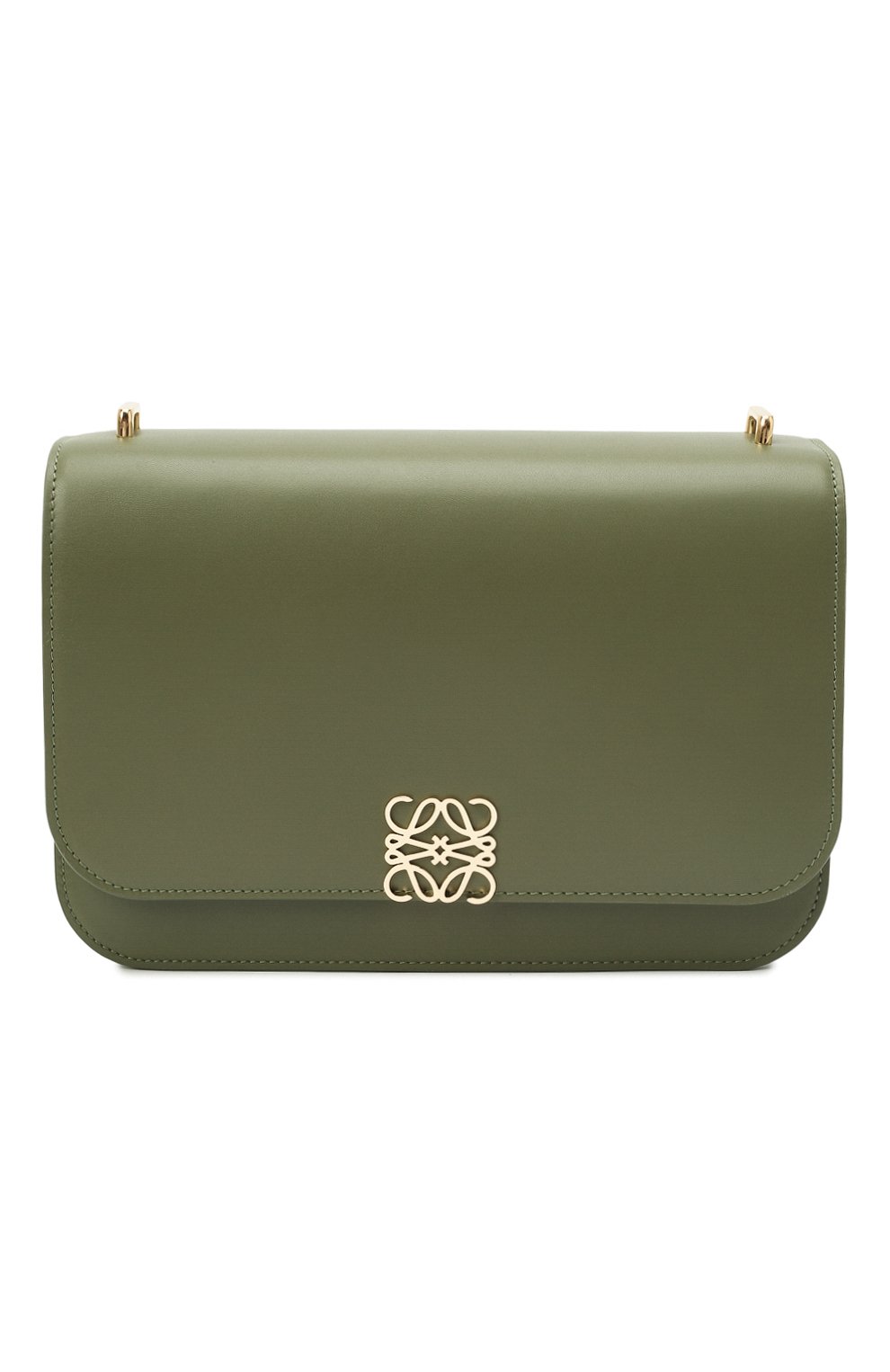 Женская сумка goya LOEWE зеленого цвета, арт. A896N01X03 | Фото 1 (Сумки-технические: Сумки через плечо; Материал: Натуральная кожа; Ремень/цепочка: На ремешке; Размер: small)