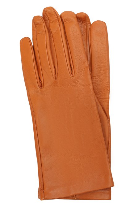 Женские кожаные перчатки DRIES VAN NOTEN бежевого цвета, арт. 212-010101-100 | Фото 1 (Материал: Натуральная кожа)