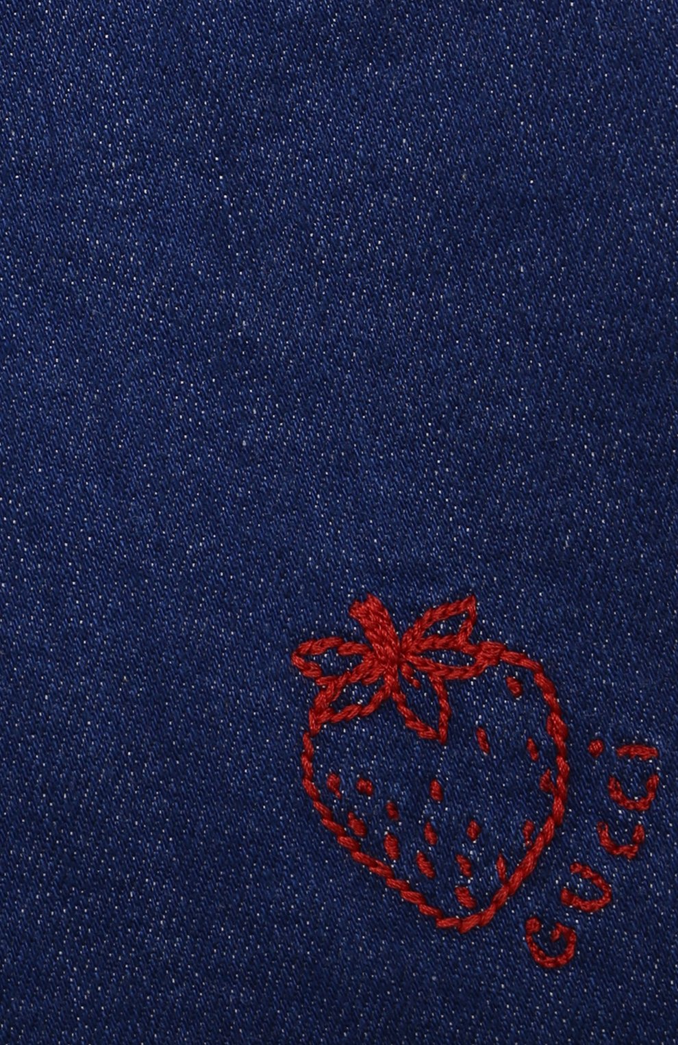 Детские джинсовые шорты GUCCI синего цвета, арт. 680088/XDBVU | Фото 3 (Кросс-КТ: Деним; Материал сплава: Проставлено; Нос: Не проставлено; Материал внешний: Хлопок)