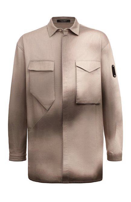Мужская хлопковая рубашка A-COLD-WALL* бежевого цвета по цене 115500 руб., арт. ACWMSH106A | Фото 1