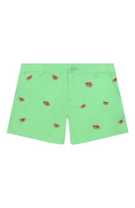 Детские хлопковые шорты POLO RALPH LAUREN зеленого цвета, арт. 311784535 | Фото 1 (Материал внешний: Хлопок; Девочки Кросс-КТ: Шорты-одежда; Региональные ограничения белый список (Axapta Mercury): RU; Случай: Повседневный; Ростовка одежда: 2 года | 92 см)