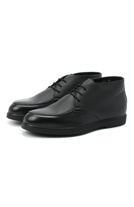 Мужские кожаные ботинки DOUCAL'S черного цвета, арт. DU2713ED0-UM019NN00 | Фото 1 (Материал утеплителя: Натуральный мех; Подошва: Плоская; Мужское Кросс-КТ: Ботинки-обувь, Дезерты-обувь, зимние ботинки; Материал внешний: Кожа; Региональные ограничения белый список (Axapta Mercury): RU; Длина стельки: 29,8, 28, 27,5, 31,2, 28,8, 30,7, 28,4; высота каблука: 2,6; ширина носка стельки: 9,1, 9,2, 9,3; толщина подошвы: 1,9)