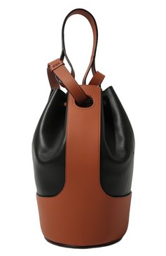 Женская сумка balloon LOEWE черного цвета, арт. 326.76AC30 | Фото 4 (Сумки-технические: Сумки через плечо, Сумки top-handle; Размер: medium; Материал: Натуральная кожа; Ремень/цепочка: На ремешке)