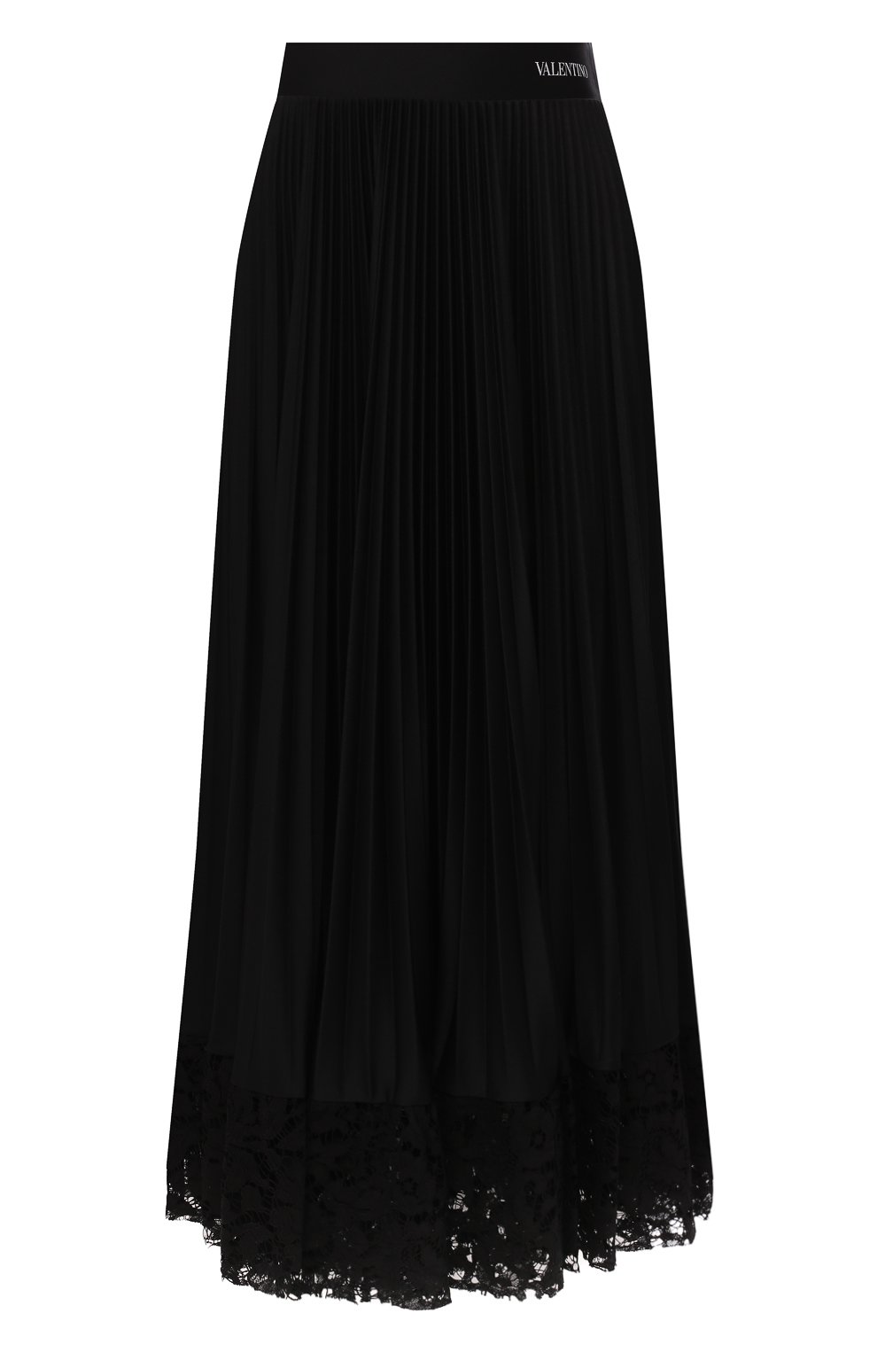 Женская юбка-миди VALENTINO черного цвета, арт. TB3MD01H575 | Фото 1 (Материал внешний: Синтетический материал; Женское Кросс-КТ: Юбка-одежда; Длина Ж (юбки, платья, шорты): Миди; Статус проверки: Проверена категория)