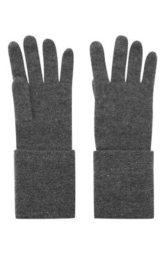 Женские кашемировые перчатки WILLIAM SHARP темно-серого цвета, арт. A120-1 | Фото 2 (Материал: Текстиль, Кашемир, Шерсть; Кросс-КТ: Трикотаж; Статус проверки: Проверено, Проверена категория)