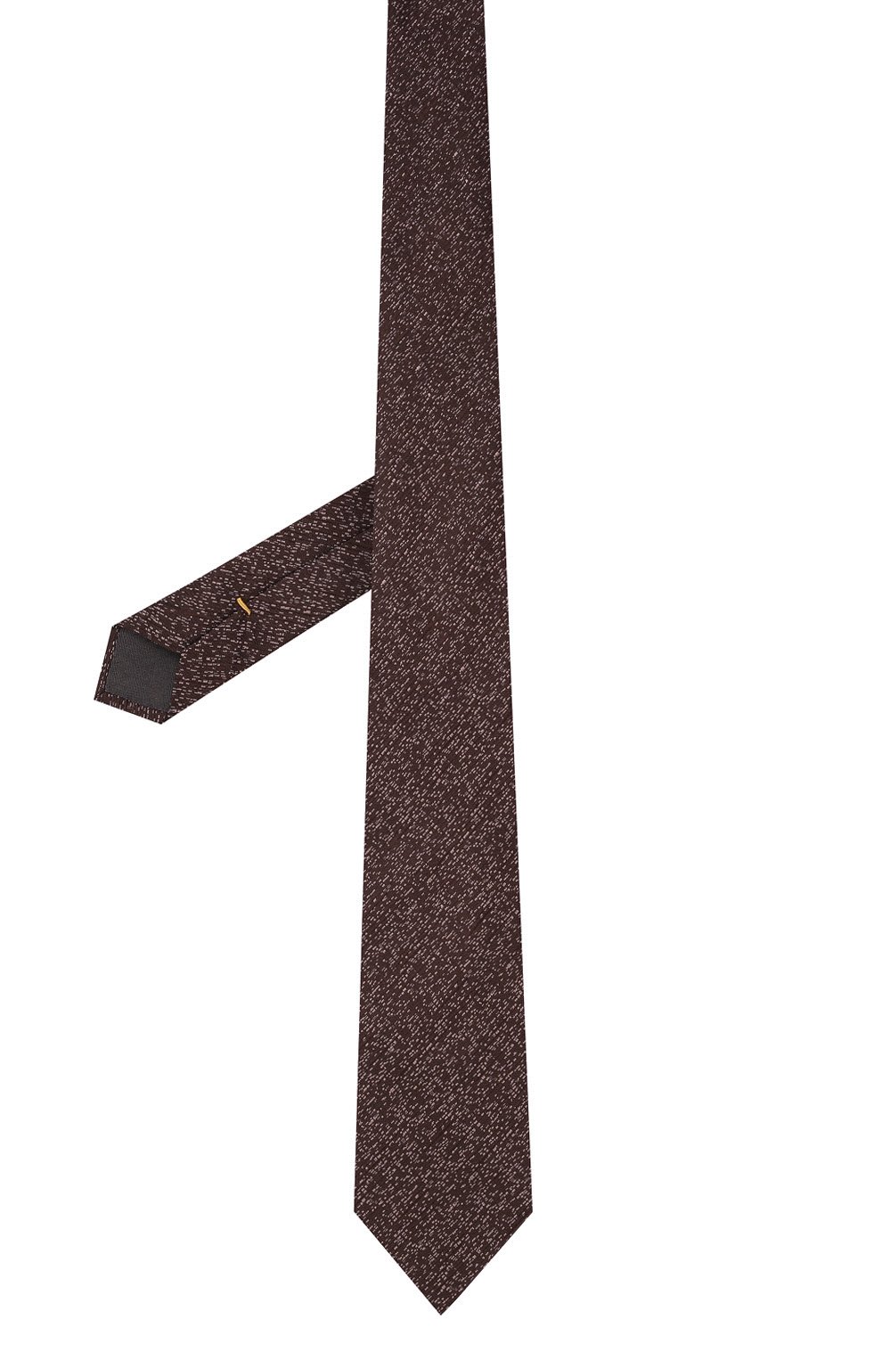 Мужской шелковый галстук CANALI коричневого цвета, арт. 70/HJ03247 | Фото 3 (Принт: С принтом; Матери�ал: Текстиль, Шелк)