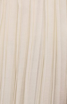 Женская шерстяная юбка CHLOÉ кремвого цвета, арт. CHC21WJU16061 | Фото 5 (Материал внешний: Шерсть; Женское Кросс-КТ: юбка-плиссе, Юбка-одежда; Материал сплава: Проставлено; Длина Ж (юбки, платья, шорты): Миди; Драгоценные камни: Проставлено; Стили: Романтичный; Материал подклада: Шелк)