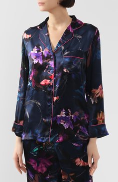 Женская шелковая пижама LUNA DI SETA разноцветного цвета, арт. VLST60546_2330 | Фото 2 (Материал внешний: Шелк; Статус проверки: Проверена категория)