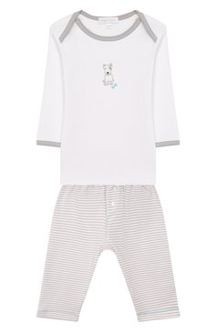 Детский комплект из лонгслива и брюк best buddy MAGNOLIA BABY серого цвета, арт. 563-27-LB | Фото 1 (Кросс-КТ НВ: Костюм; Региональные ограничения белый список (Axapta Mercury): RU; Ростовка одежда: 3 мес | 62 см, 0 - 3 мес | 50 - 60 см, 6 мес | 68 см, 9 мес | 74 см)