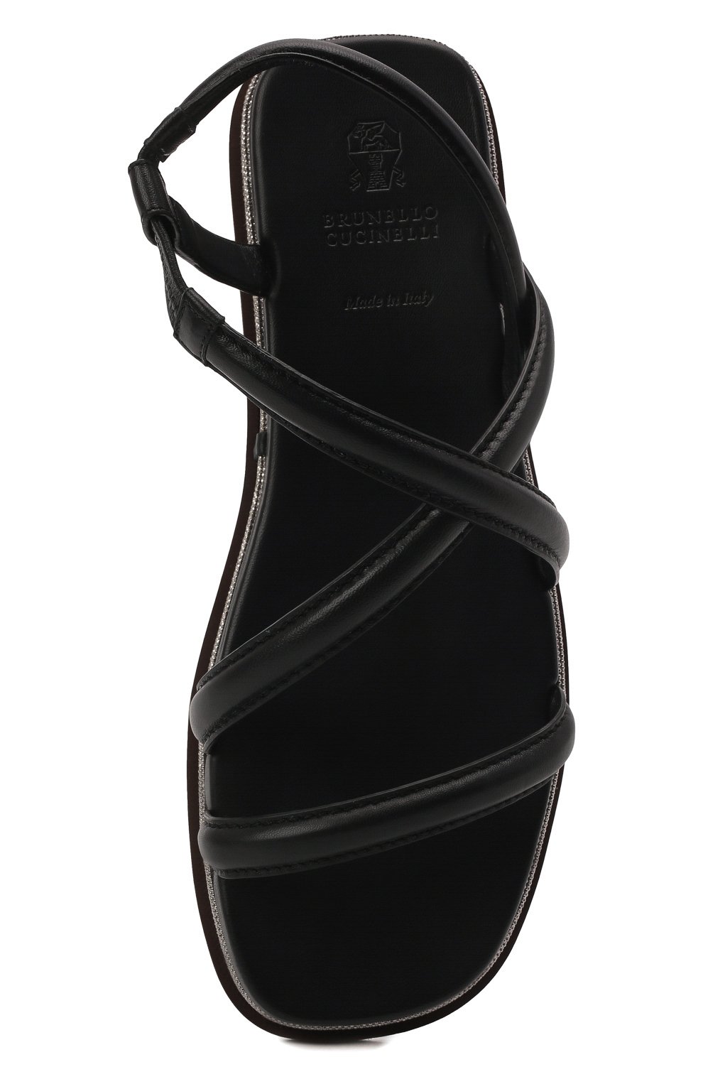 Женские кожаные сандалии BRUNELLO CUCINELLI черного цвета, арт. MZ0PG2224 | Фото 6 (Подошва: Платформа; Материал внутренний: Натуральная кожа)