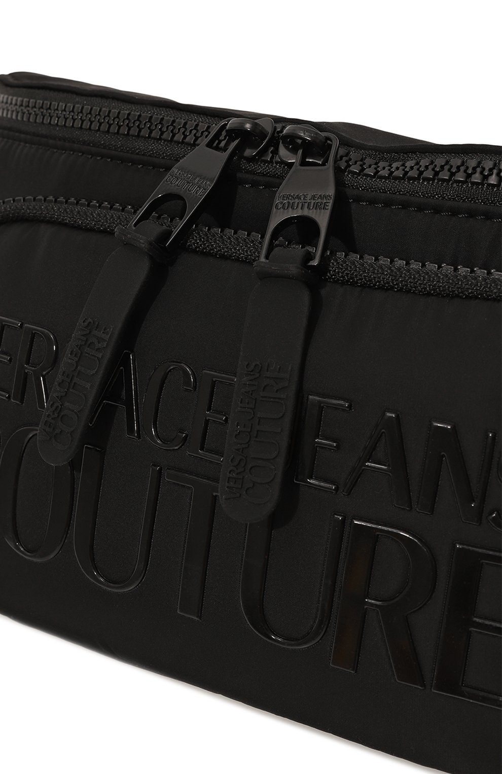 Мужская текстильная поясная сумка VERSACE JEANS COUTURE черного цвета, арт. 74YA4B93/ZS394 | Фото 3 (Случай: Повседневный; Размер: medium; Стили: Спорт-шик; Ремень/цепочка: На ремешке; Материал: Текстиль)