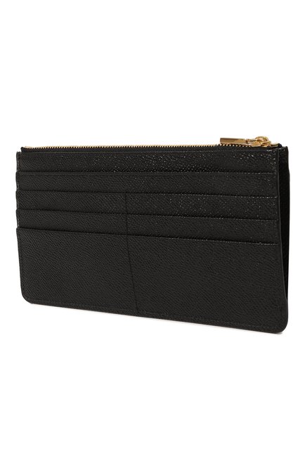Женский кожаный футляр для кредитных карт DOLCE & GABBANA черного цвета, арт. BI1265/A1001 | Фото 2 (Материал: Натуральная кожа)