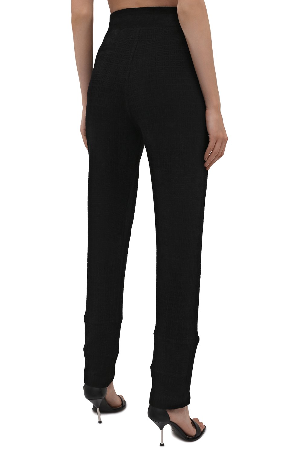 Женские брюки из хлопка и вискозы GIVENCHY черного цвета, арт. BW50RQ4ZAG | Фото 4 (Стили: Гламурный; Длина (брюки, джинсы): Стандартные; Женское Кросс-КТ: Брюки-одежда; Силуэт Ж (брюки и джинсы): Прямые; Материал внешний: Хлопок)