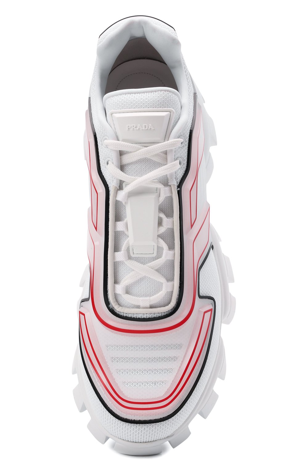 Мужские кроссовки cloudbust thunder PRADA белого цвета, арт. 2EG293-3LGN-F0009 | Фото 5 (Материал внешний: Текстиль; Стили: Классический; Материал утеплителя: Без утеплителя)