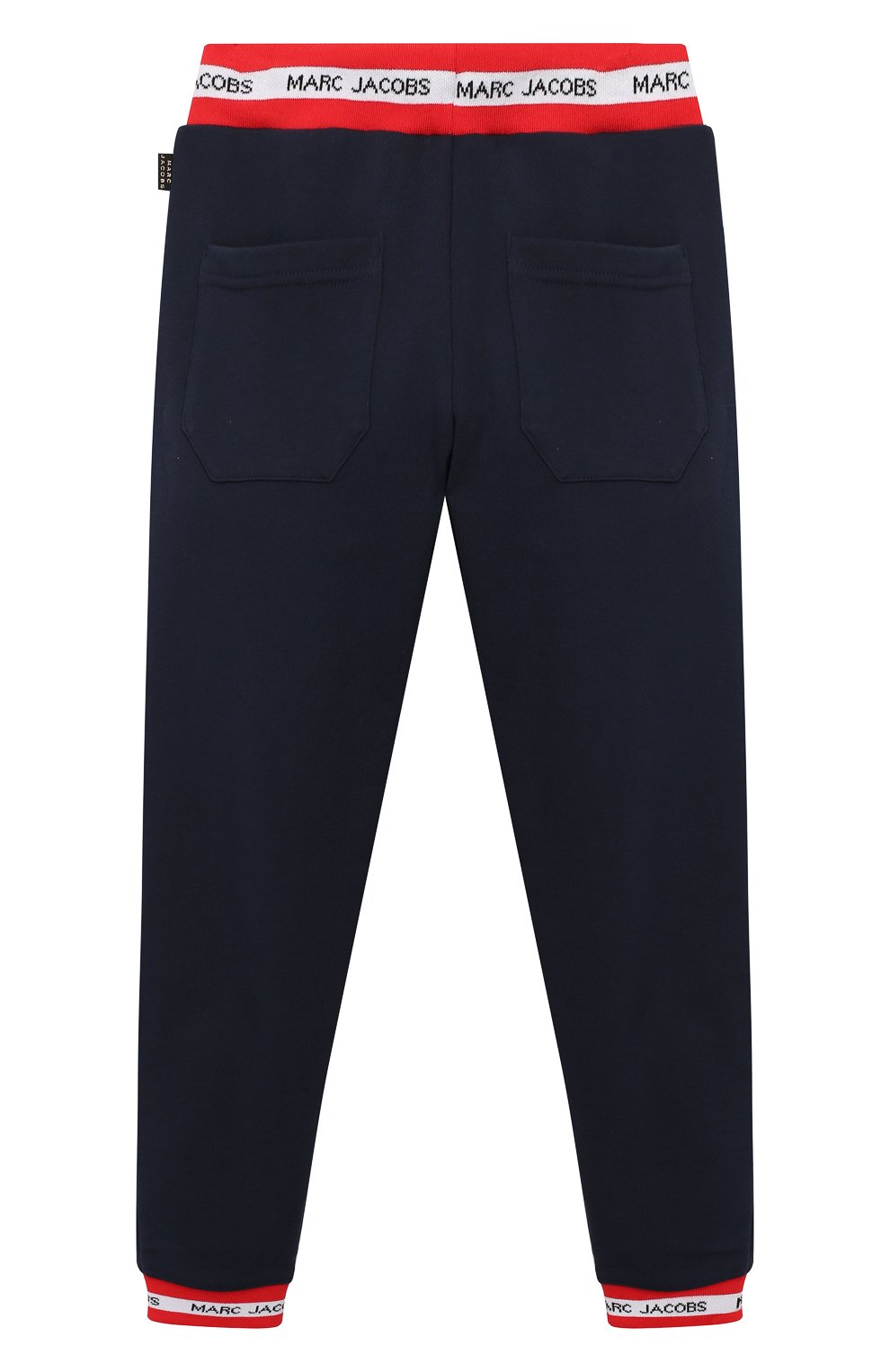 Детские хлопковые джоггеры MARC JACOBS (THE) синего цвета, арт. W24207 | Фото 2 (Региональные ограничения белый список (Axapta Mercury): RU; Материал внешний: Хлопок; Мальчики Кросс-КТ: Джоггеры-одежда, Брюки-одежда)