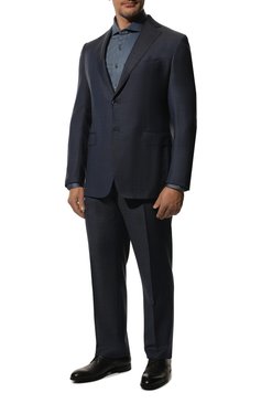 Мужской шерстяной костюм ZILLI синего цвета, арт. MMQ-AN22Z2-46516/0002 | Фото 1 (Материал внешний: Шерсть; Рукава: Длинные; Костюмы М: Однобортный; Стили: Классический)
