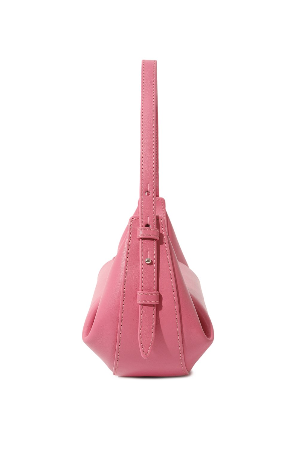 Женская сумка fortune cookie mini YUZEFI розового цве та, арт. YUZAW22-HB-FM-27 | Фото 4 (Сумки-технические: Сумки top-handle; Материал: Натуральная кожа; Материал сплава: Проставлено; Размер: mini; Драгоценные камни: Проставлено)