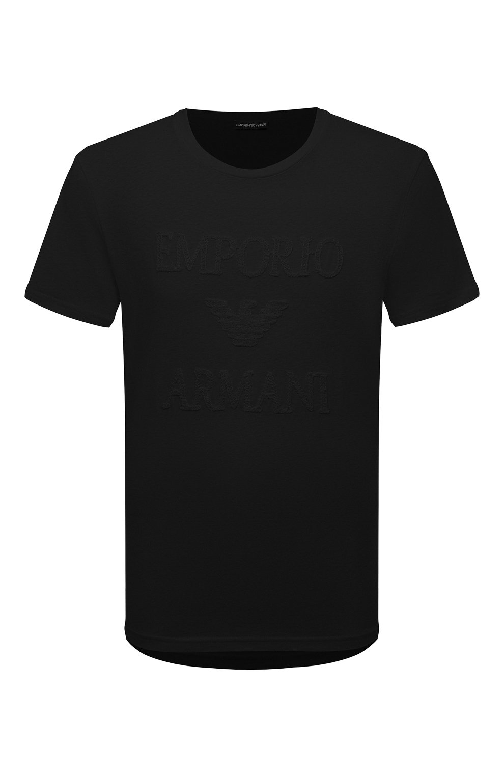 Хлопковая футболка Emporio Armani 211818/3R485, цвет чёрный, размер 50