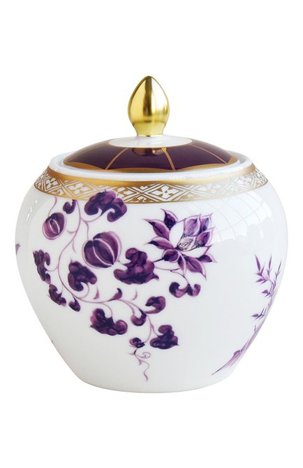 Сахарница prunus  BERNARDAUD фиолетового цвета, арт. 1831/3091 | Фото 1 (Статус проверки: Проверена категория; Ограничения доставки: fragile-2)