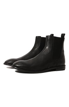 Мужские кожаные челси MATTIA CAPEZZANI черного цвета, арт. M2171/BAND0LER0 | Фото 1 (Материал внутренний: Натуральная кожа; Материал утеплителя: Без утеплителя; Подошва: Плоская; Мужское Кросс-КТ: Сапоги-обувь, Челси-обувь)