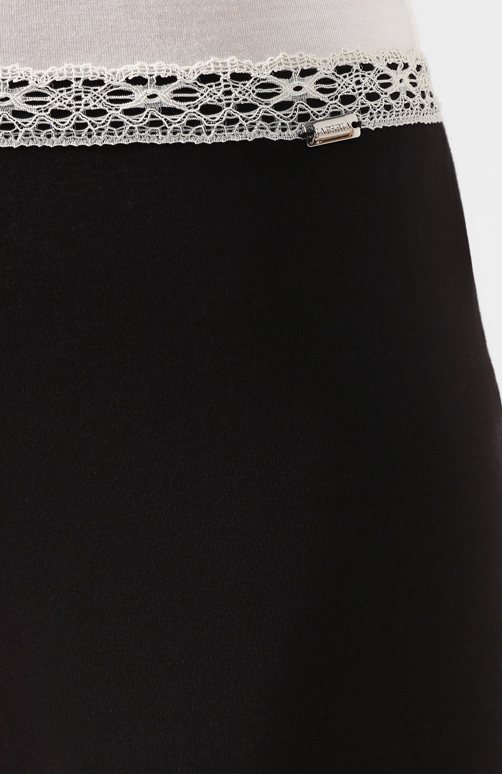 Женские брюки LA PERLA черного цвета, арт. 0043810 | Фото 5 (Женское Кросс-КТ: Брюки-белье; Материал внешний: Синтетический материал, Хлопок)