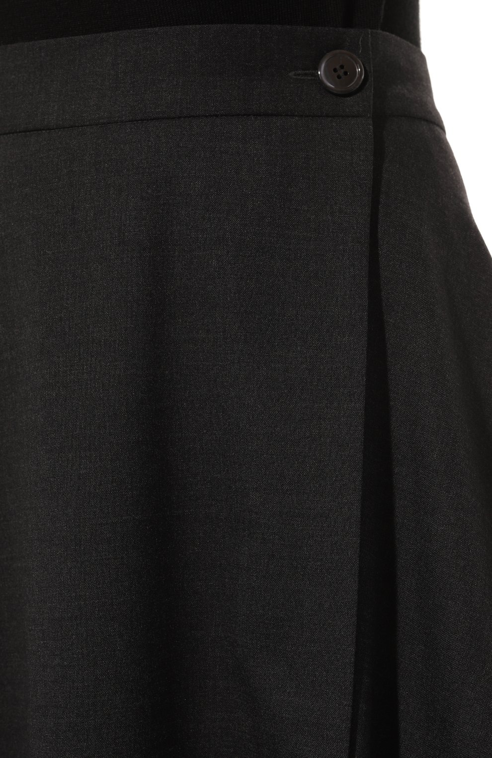 Женская шерстяная юбка NOBLE&BRULEE темно-серого цвета, арт. NB60/210722/5 | Фото 5 (Материал внешний: Шерсть; Женское Кросс-КТ: Юбка-одежда; Длина Ж (юбки, платья, шорты): Миди; Стили: Минимализм)