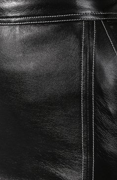 Женская кожаная юбка DROME черного цвета, арт. DPD1776C/D1544C | Фото 5 (Женское Кросс-КТ: Юбка-одежда; Длина Ж (юбки, платья, шорты): До колена; Материал внешний: Натуральная кожа; Статус проверки: Проверено, Проверена категория; Материал подклада: Вискоза)