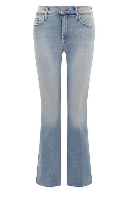 Женские джинсы MOTHER голубого цвета, арт. 1535-1008 | Фото 1 (Материал внешний: Хлопок; Драгоценные камни: Проставлено; Длина (брюки, джинсы): Стандартные; Материал сплава: Проставлено)