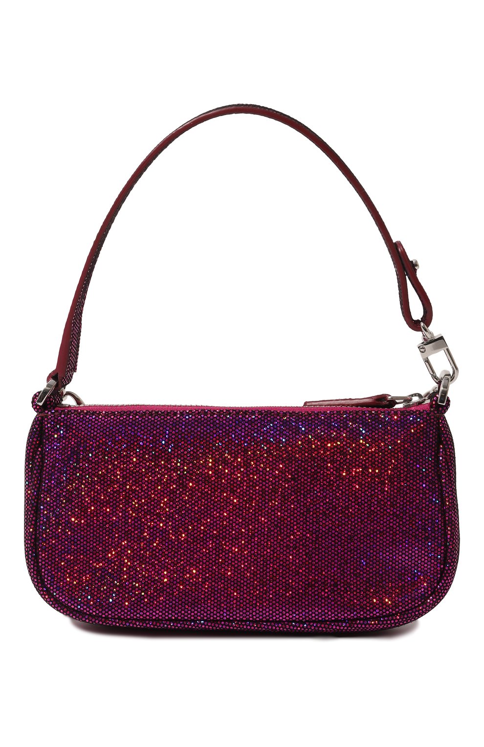 Женская сумка rachel mini BY FAR фуксия цвета, арт. 23CRMIRAFCHDDLSMA | Фото 6 (Сумки-технические: Сумки top-handle; Материал: Натуральная кожа; Размер: mini)